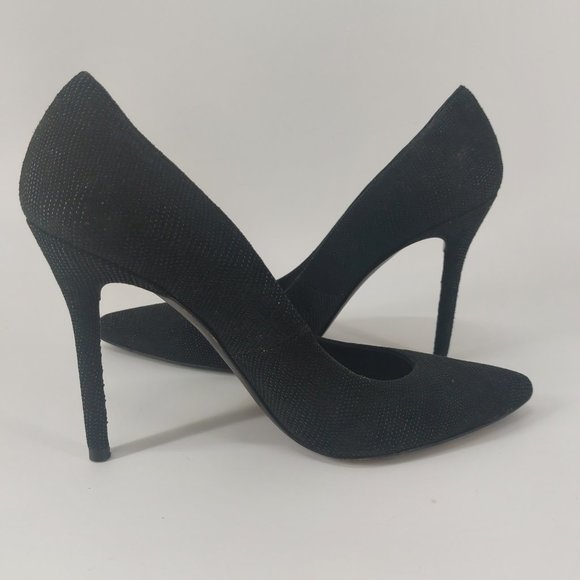 Stuart Weitzman Women's Black Pumps Almond Toe High Heels Size 7 M - Picture 10 of 16